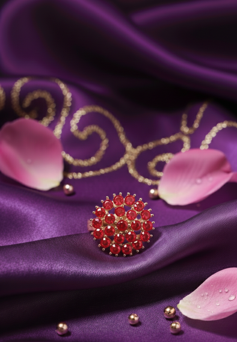 Avnee's Adjustable Radiant Bloom Statement Ring